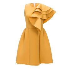 Load image into Gallery viewer, New Year Yellow Dress Party Off Shoulder Sleeveless